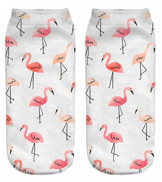 Pink Flamingo Ankle Socks