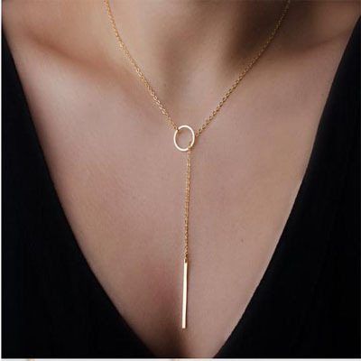 Pull Through Gold Choker Necklace