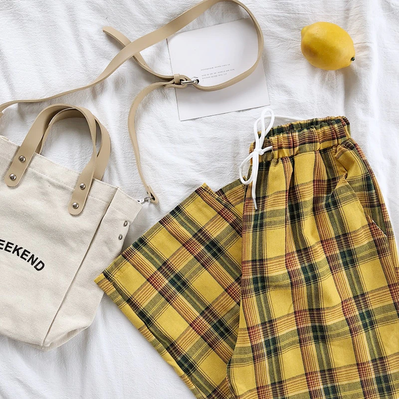 Yellow Plaid Pants