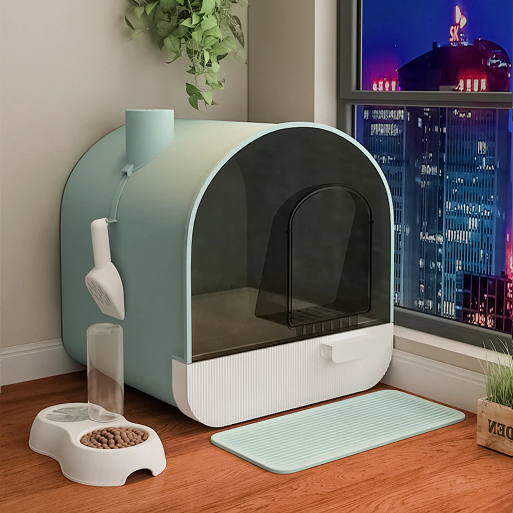 Enclosed Cat Litter Home
