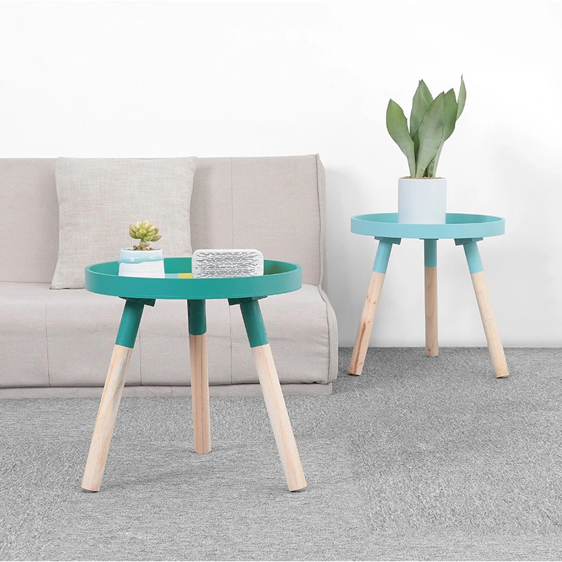 Round Painted Side Table