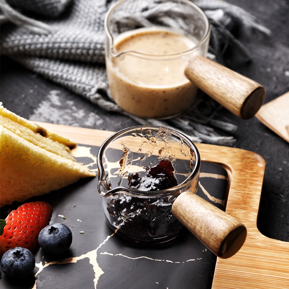 Wood Handle Sauce Dish