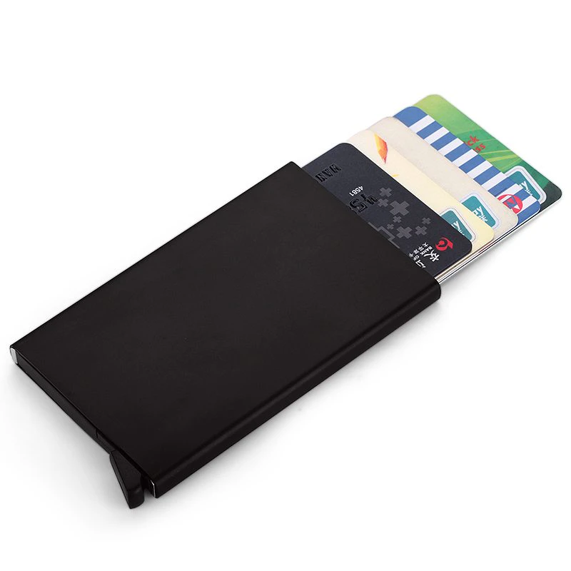 Slim Metal Card Wallet with RFID Protection