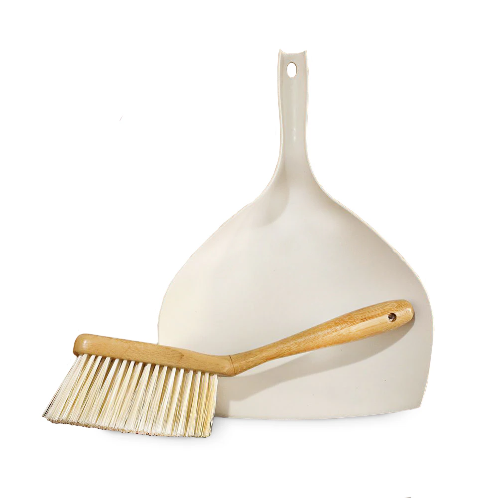 Minimalist Dust Pan & Wood Brush