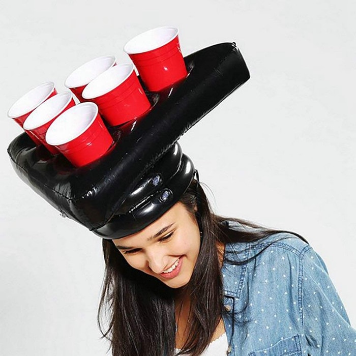 Inflatable Beer Pong Hat