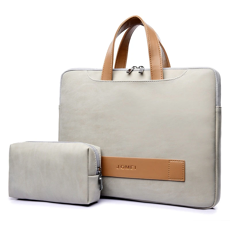 Leather Laptop Case & Accessories Pouch