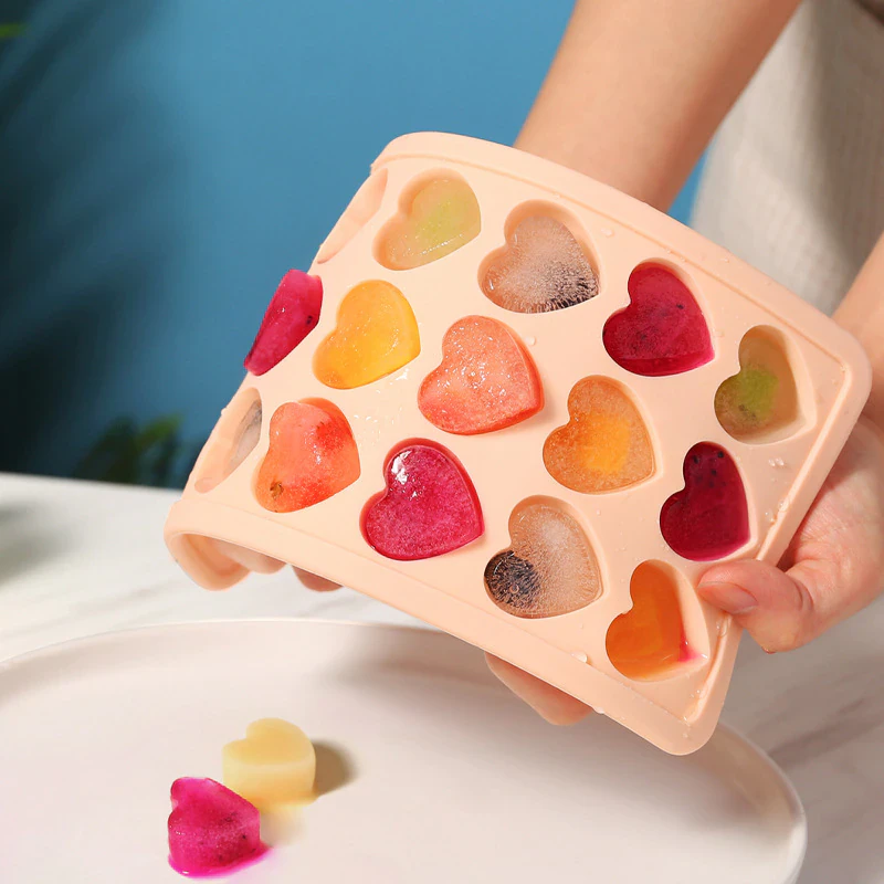 Silicone Heart Ice Tray