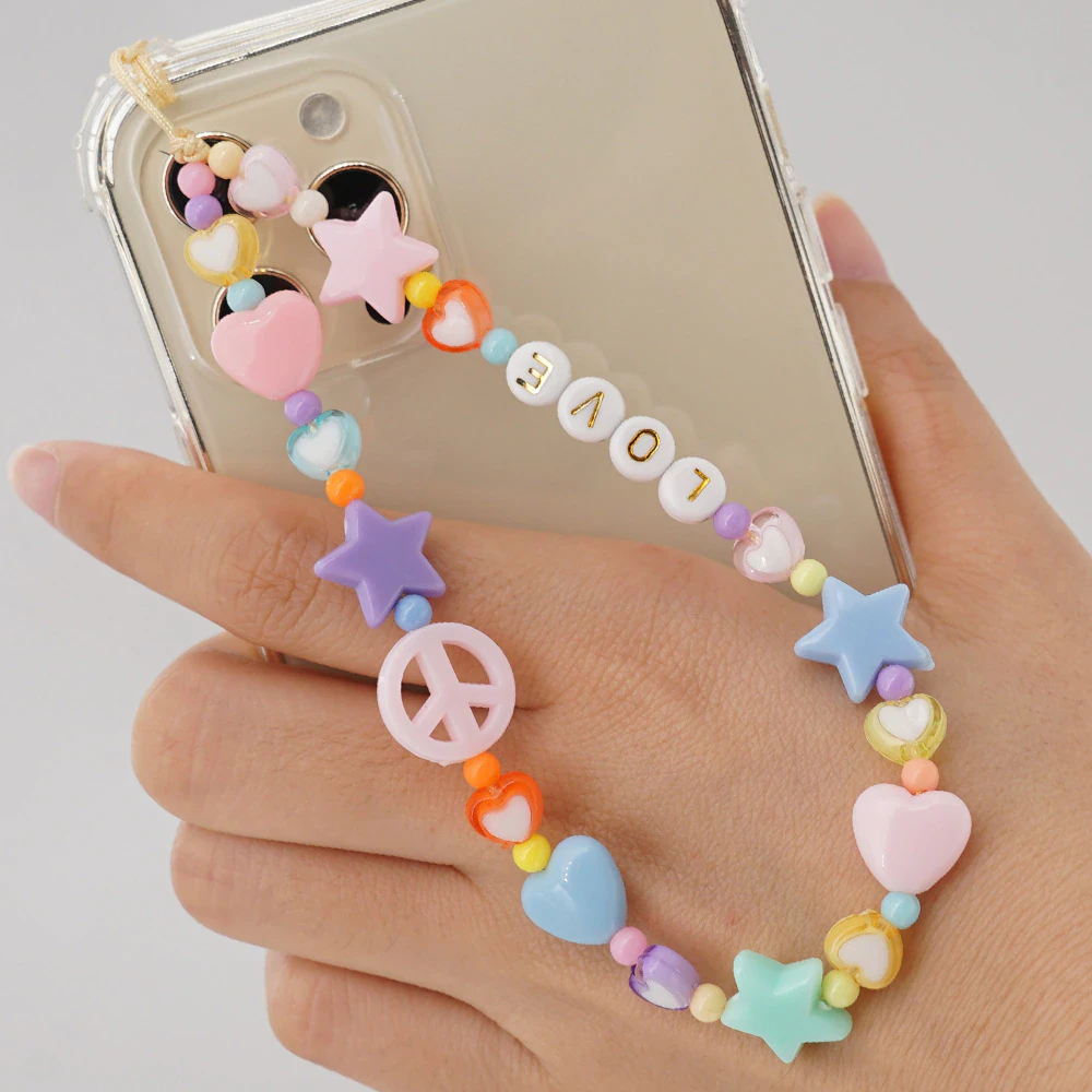 Decorative phone wrist strap