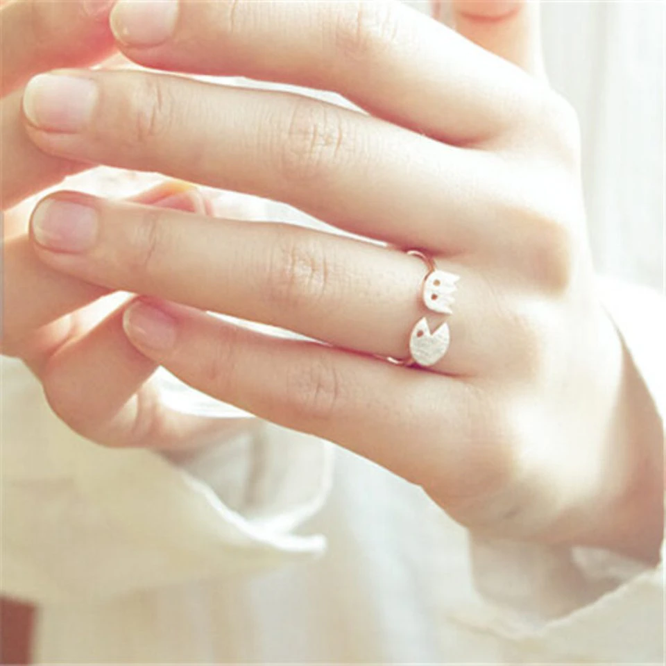 Rose Gold Pac-Man Ring