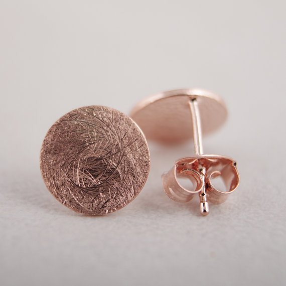 Rose Gold Brushed Studs