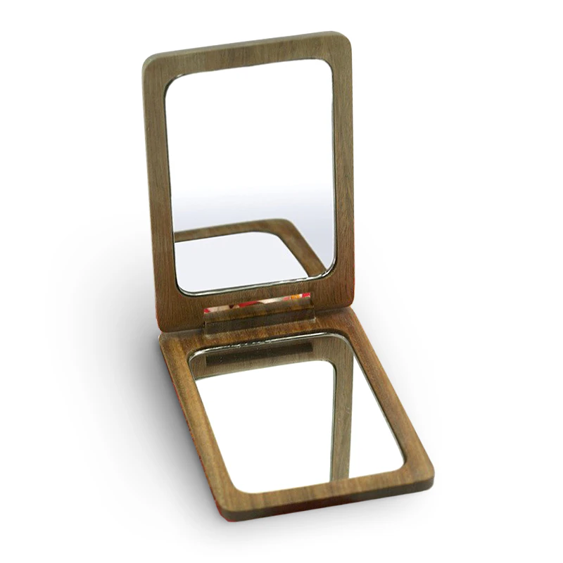 Folding Bamboo Pocket Mirror