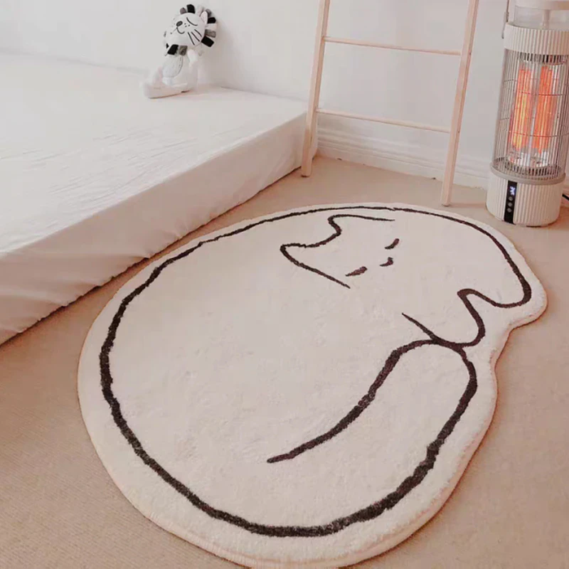 Plush Cat Bathroom Rug