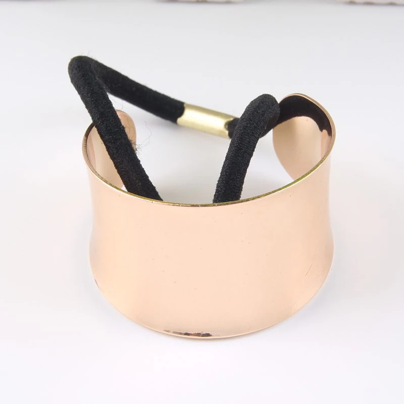 Gold Cuff Elastic Ponytail Band