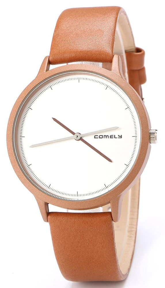 Comely Leather Band Pointer Watch