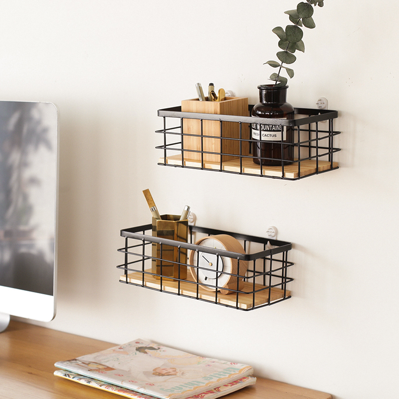 Bamboo & Iron Shelves
