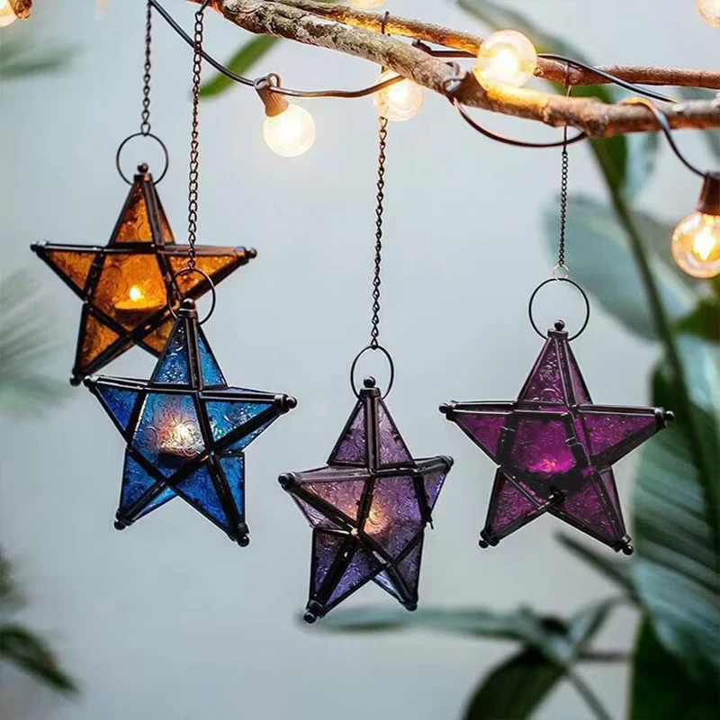 Glass Star Candle Lamp