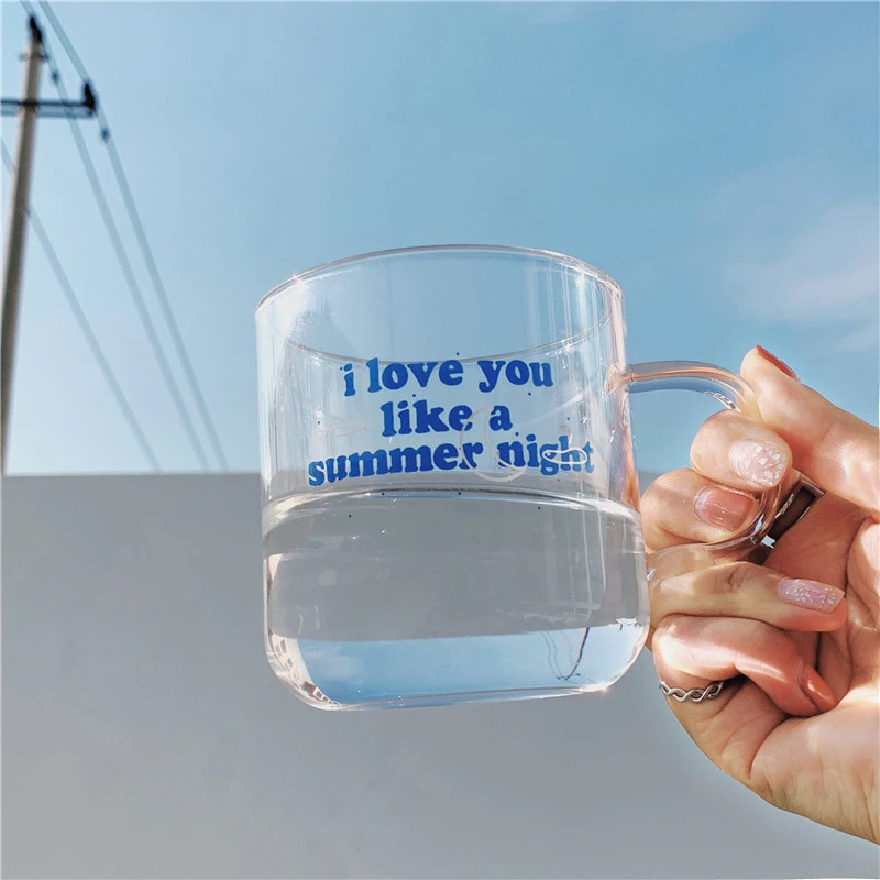 Clear Glass Statement Mug