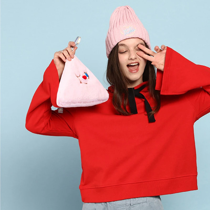 Cute Plush Pyramid Clutch