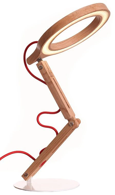 Wooden Halo Flexi Desk Lamp