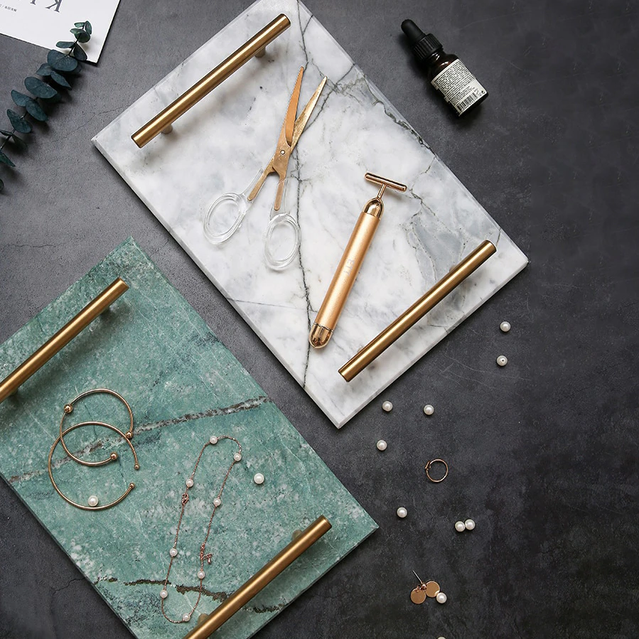 Marble & Gold Tray