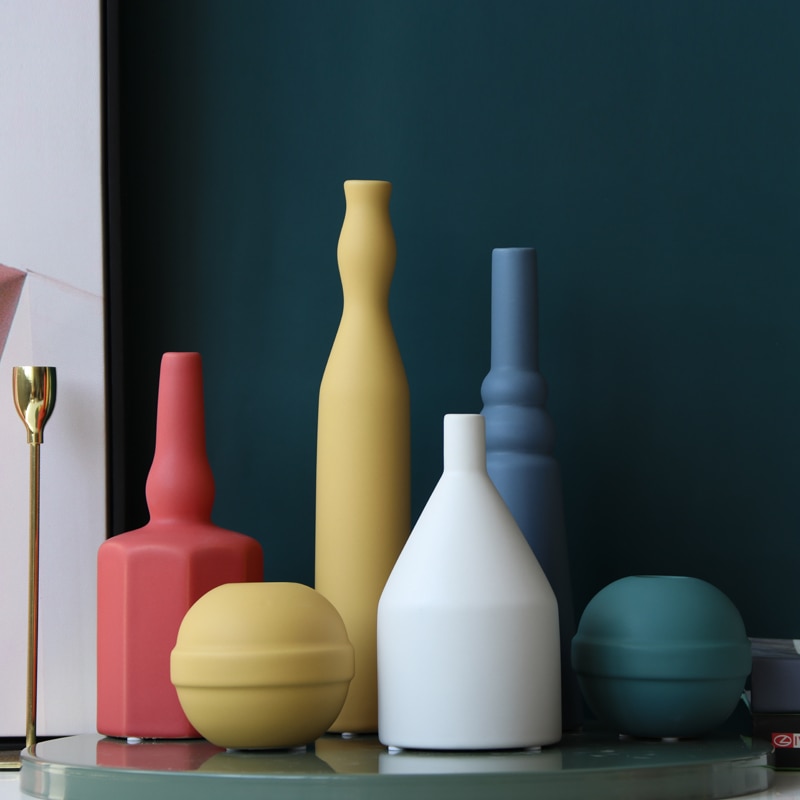 Ceramic Pastel Decorative Vases