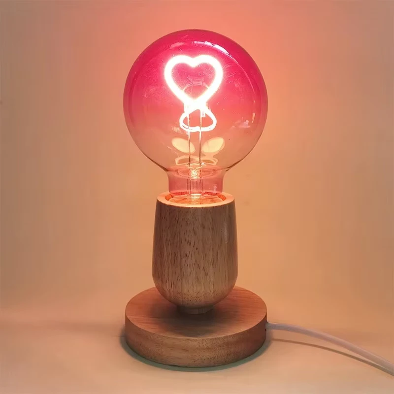 Pink Heart Bulb