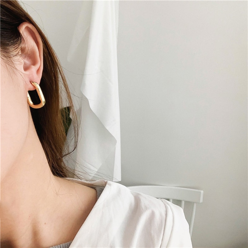 Chunky Gold Hoop Earrings