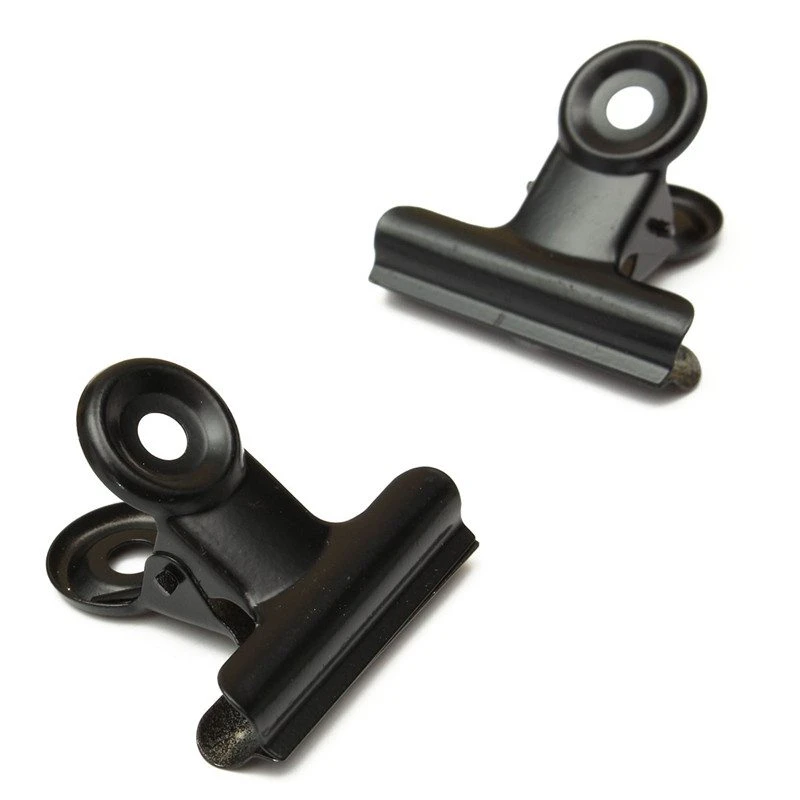 6pc Matte Black Bulldog Clips