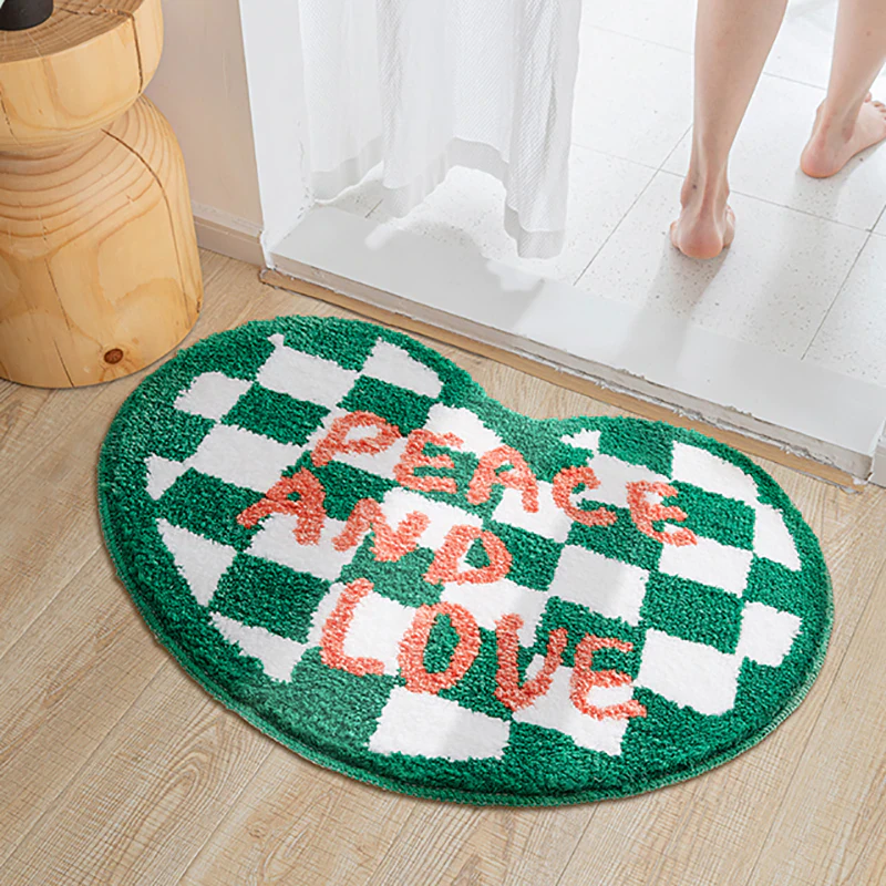 Peace And Love Bath Mat