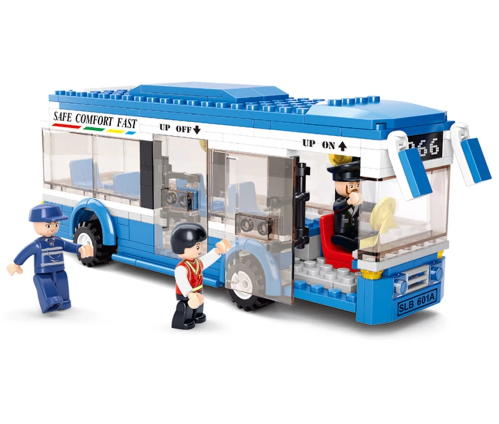 Block Toy Bus Set