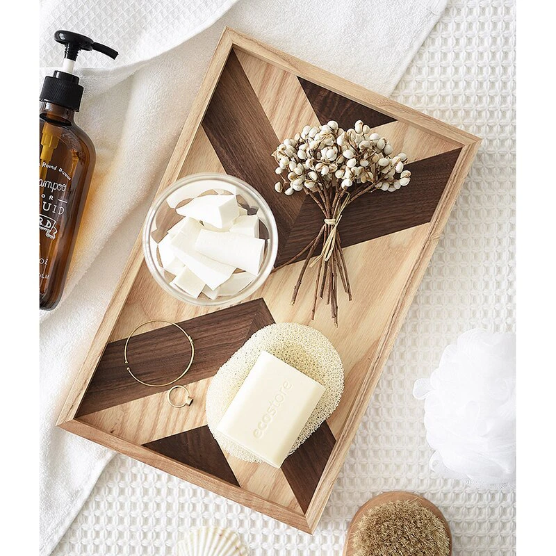 Patterned Wood Serving Day