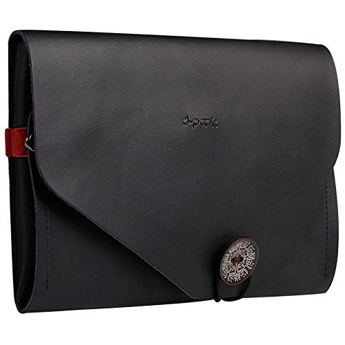 Black Genuine Leather Tablet Case