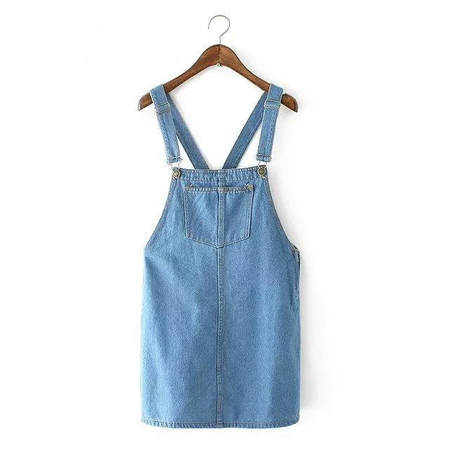 Denim Overalls Dress