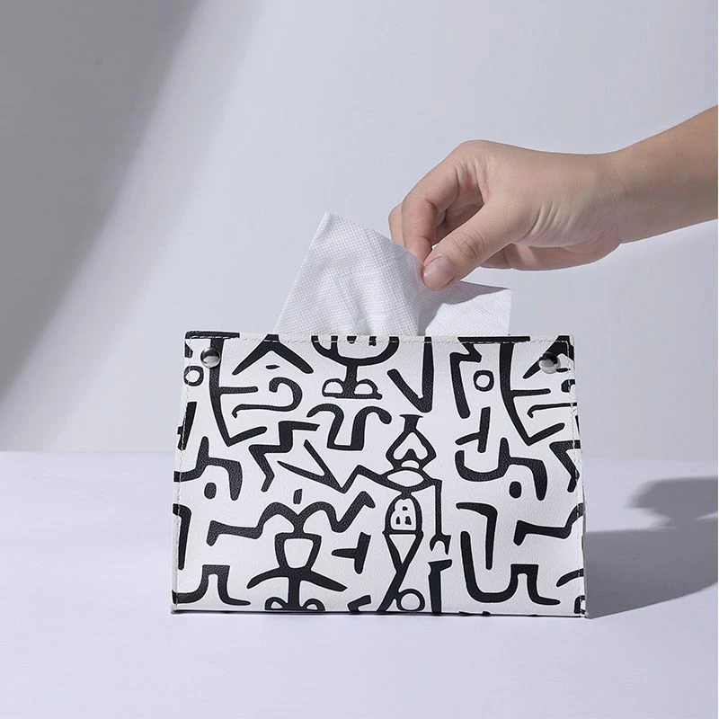 Black & White Tissue Box