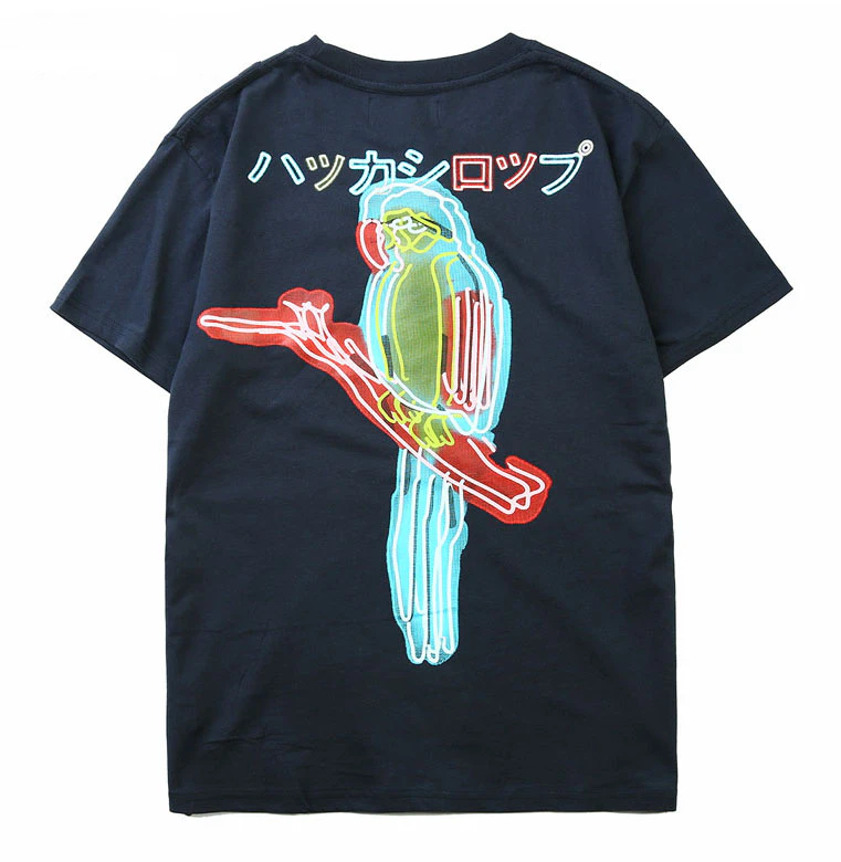 Neon Parrot Print Tee