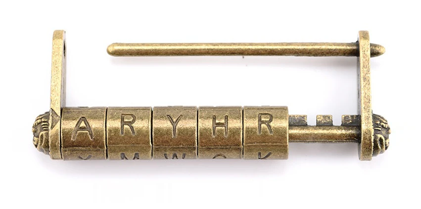 Vintage Bronze Combination Lock