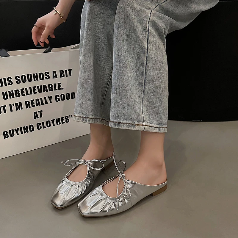 Metallic Mules
