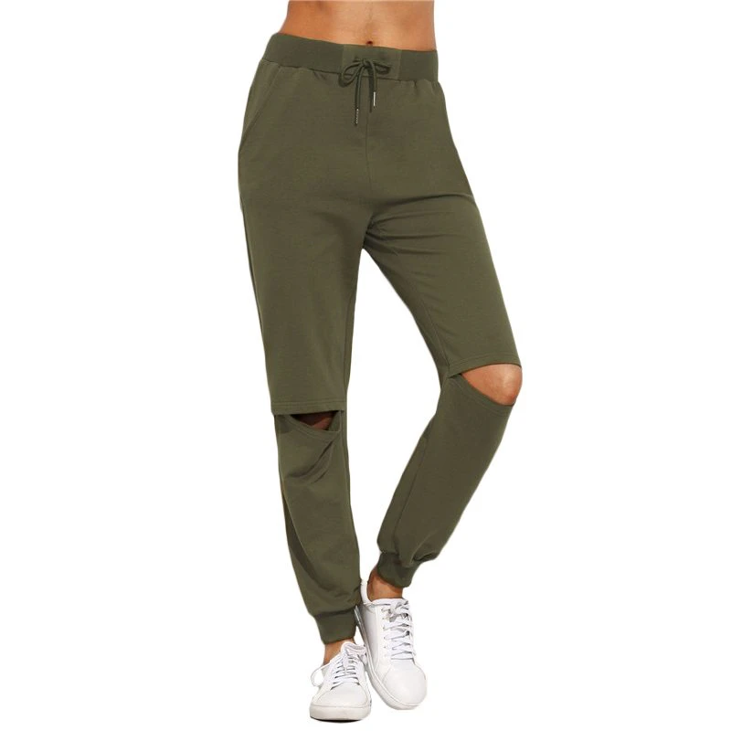 Womens High Waist Cut Trackies