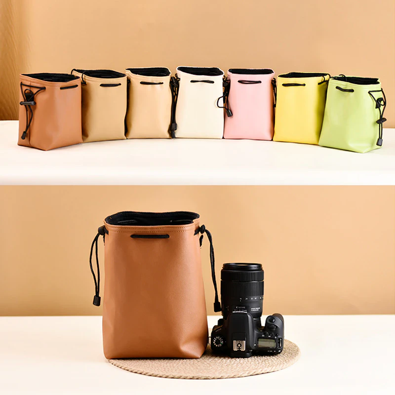 Camera Lens Drawstring Pouch