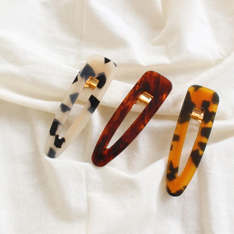 Acrylic Leopard Hair Clips