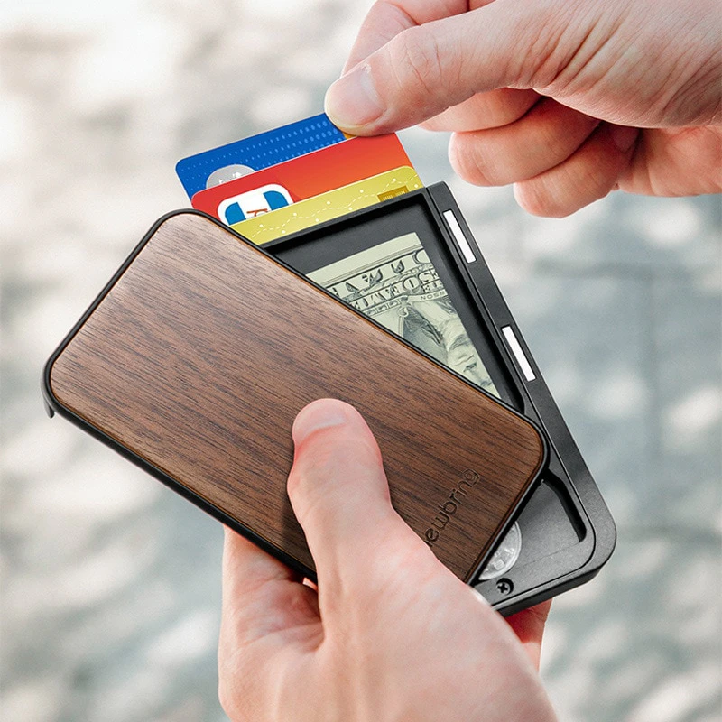 Wood Flip Wallet