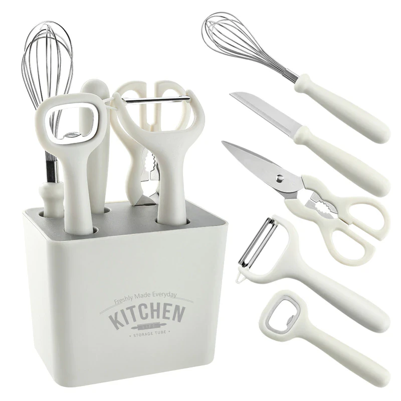 White Kitchen Utensil Set