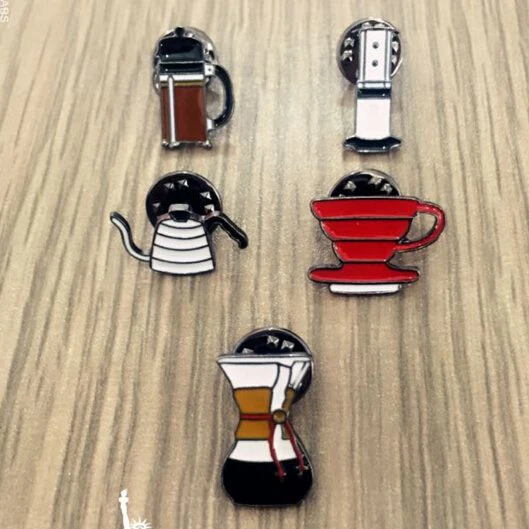 Filter Coffee Acrylic Brooches