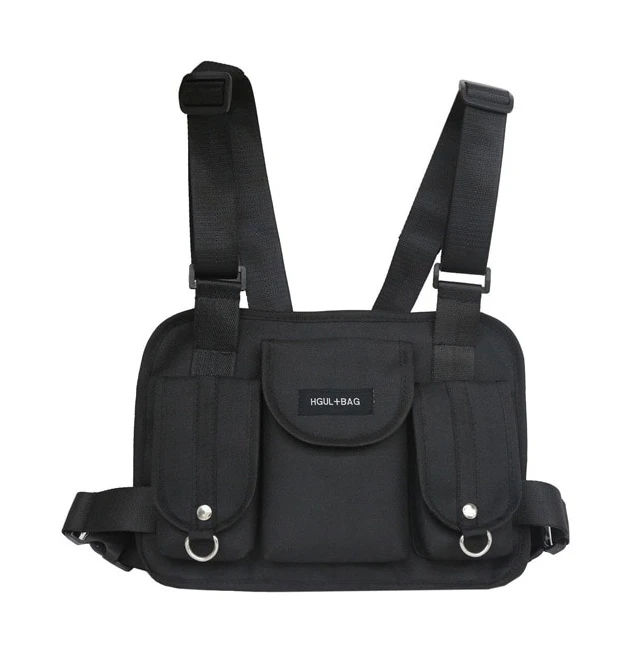 Black Chest Rig Waist Bag