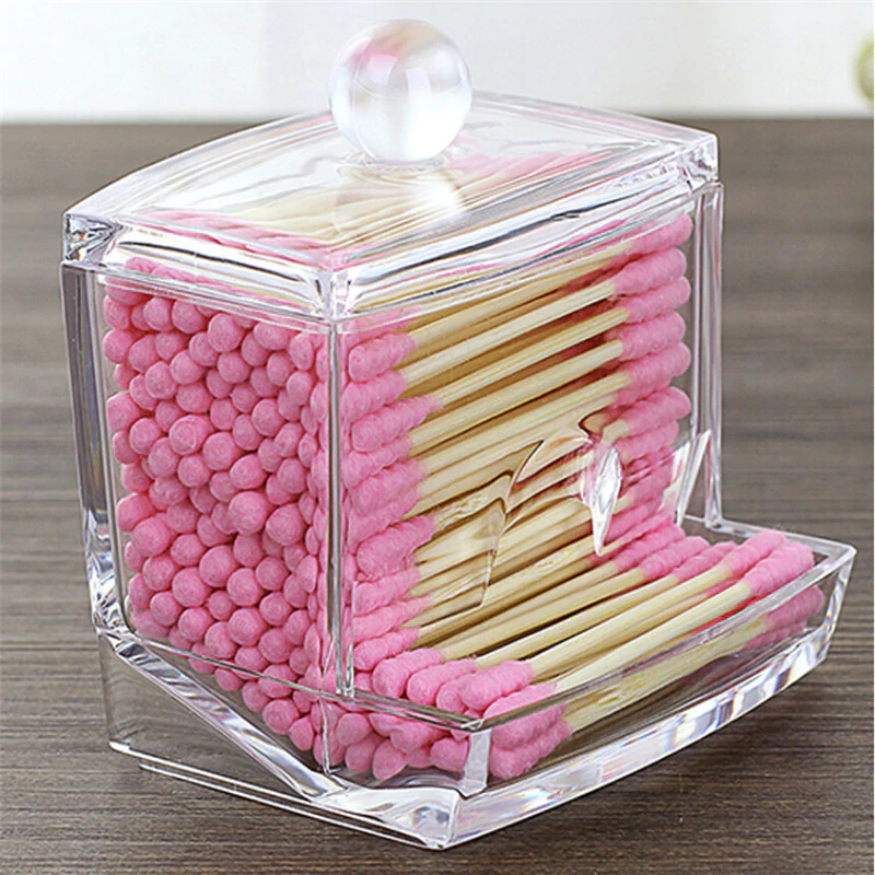 Acrylic Cotton Swab Dispenser