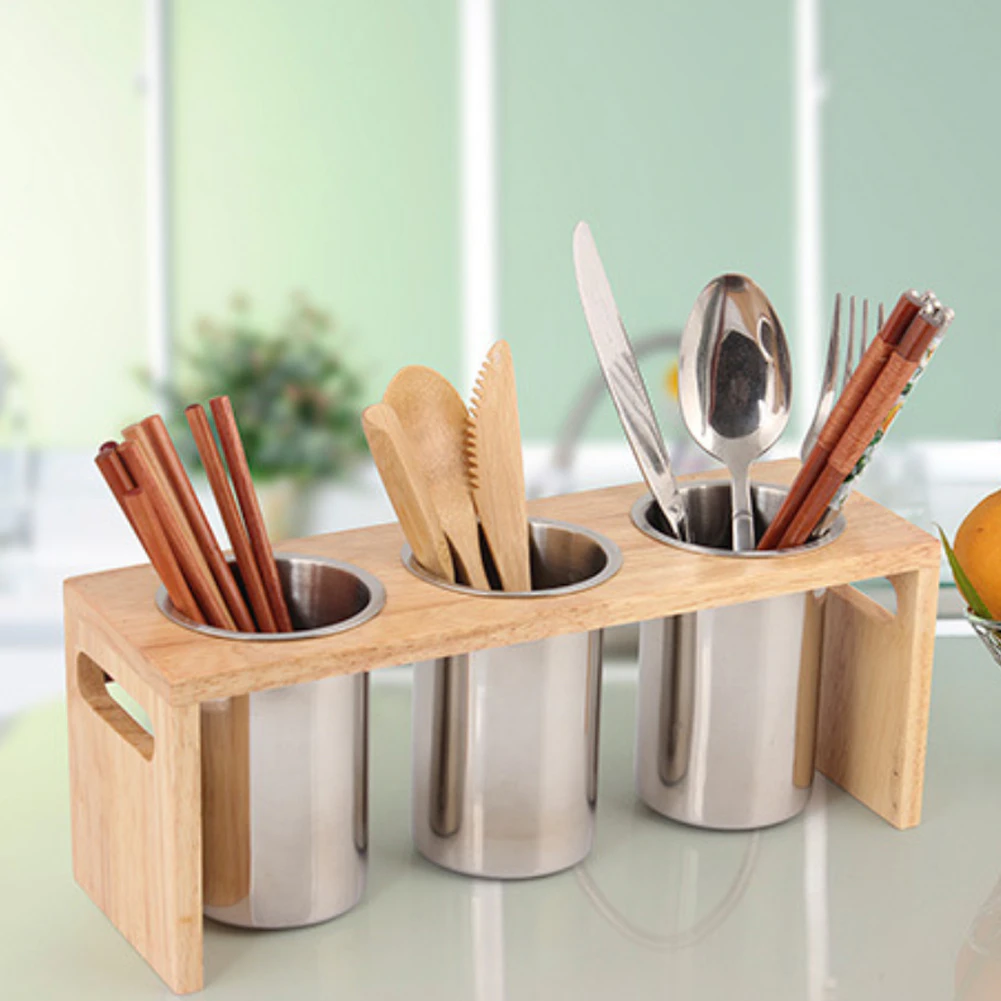 Bamboo Cutlery Server