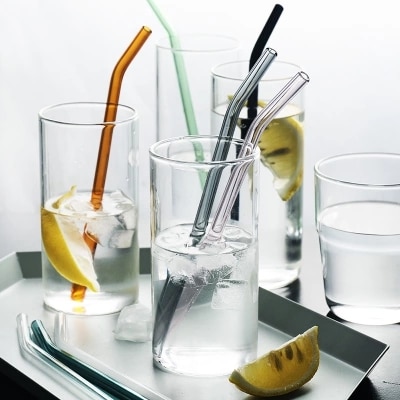 Reusable Coloured Glass Straw