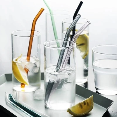 Reusable Coloured Glass Straw