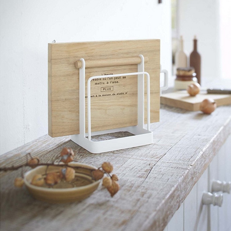White Cutting Board Stand