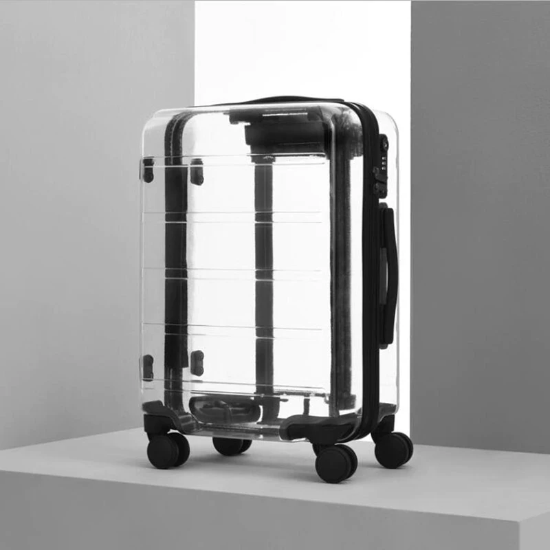 Transparent Rolling Luggage Bag